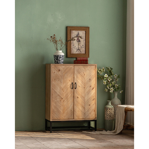 Farmhouse Retro Solid Wood Shoe Cabinet Living Room Furniture with Shoe Racks for Home Bedroom <strong>Hall</strong> or Hotel Use - Product Image 5