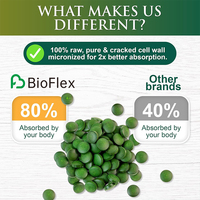 Complément Nutritionnel à Étiquette Personnalisée : Comprimés de Spiruline Platensis 100% avec Vitamines et Minéraux pour Soutenir la Digestion et la Détoxification