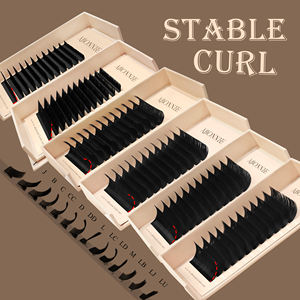 Abonnie Lashes: Extension ciglia morbide e affusolate in PBT coreano, a ventaglio, con curvatura densa e consistenza dalla base alle punte, per rivenditori all'ingrosso - Product Image 3