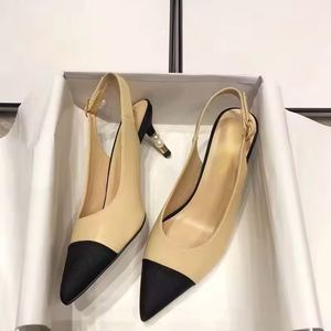 Sandales à talons perlés de 6 cm en cuir de qualité supérieure, à bout pointu, pour soirée, chaussures habillées, sandales plates, sandales à talons sexy de créateur pour femmes - Product Image 2