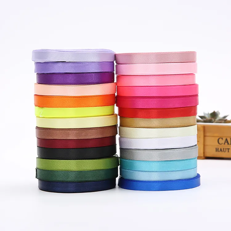 Fine Texture Bright Color Good Quality Cheap Price Polyester Satin Ribbon