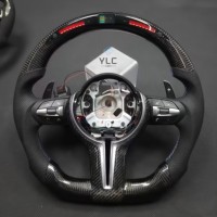 Volant en cuir et fibre de carbone personnalisé, ancien modèle amélioré, tout en cuir, pour BMW M3 M4 G87 G80 G20 G30 G22 G82 G81 G05 F90