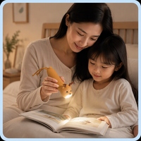 Veilleuse LED d'urgence pour bébé en forme de cerf, mini lampe torche rechargeable en silicone USB pour enfants, lumière blanc chaud, garantie 1 an pour les enfants