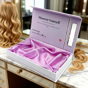 Extensiones de Cabello personalizado caja de regalo de embalaje de impresión de su diseño con magnético cerrado - Product Image 1