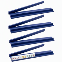 Supports de Mahjong en Bois Vert Citron de Luxe avec Poussoirs et Pieds en Bois Massif pour 4 Joueurs – Durables, Portables, Emballage de Divertissement