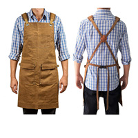 Tablier à bavette de charpentier gilet à outils sans manches réutilisable pour l'entretien automobile artisan de jardin barbier peinture coton antisalissure