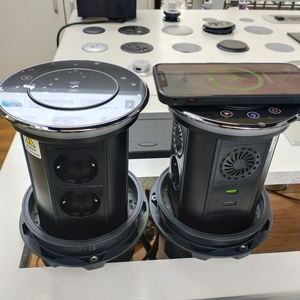 EU Ổ cắm điện không thấm nước Wifi ứng dụng điều khiển thông minh cơ giới Led Loa nhà bếp Tabletop Pop Up ổ cắm với sạc không dây - Product Image 5