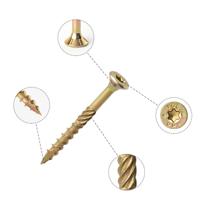 Mạ kẽm 100mm 200mm Vít dài tự khai thác Hex đầu Vít Torx solt có khía vít gỗ cho vách thạch cao sàn Fibreboard - Product Image 2