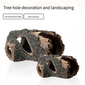Decorazione per <span class=keywords><strong>Acquario</strong></span> in Resina Ecologica, Stile Classico Moderno, Simulazione Legno, Grotte Nascondiglio per Piccoli Rettili, <span class=keywords><strong>Tartarughe</strong></span>, Pesci Betta - Product Image 2