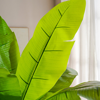 Plante artificielle en pot en plastique, grand bananier à feuilles épaisses, idéale pour la décoration intérieure et les aménagements paysagers, parfaite pour les anniversaires - Nouveauté très demandée