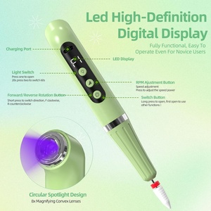 Cordless Nail <b>Drill</b>, 15000 RPM Electric Nail <b>Drill</b> Machine with Nail Lamp, Portable Kit for Acrylic Gel Nails - Product Image 6