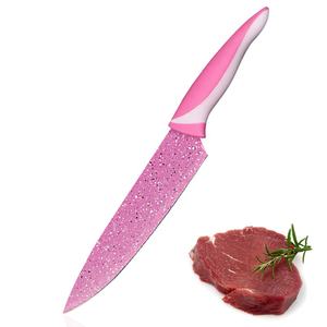 Ensemble de 6 <span class=keywords><strong>couteaux</strong></span> Grace <span class=keywords><strong>Royalty</strong></span> <span class=keywords><strong>Line</strong></span> antiadhésifs, ensemble de <span class=keywords><strong>couteaux</strong></span> de cuisine en marbre avec bloc, acier inoxydable rose, ensemble de <span class=keywords><strong>couteaux</strong></span> personnalisé 6 pièces - Product Image 4