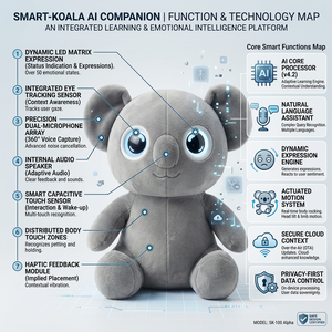 Cuteyeah Koala Parlant IA Électrique Peluche Animale Jouet Cadeau Enfants Fête d'Anniversaire Compagnon Doux Déballage Attrayant Non Toxique Nouveauté 2026 - Product Image 2