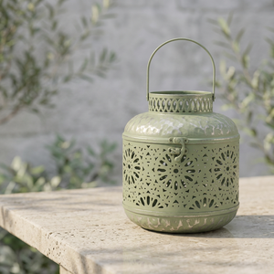 Último Modelo en Venta, Portavelas Metálico Color Tierra, Linterna Decorativa, Trabajo Personalizado Hecho a Mano, Duradero, para Decoración Navideña del Hogar - Product Image 1