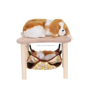 Multifunctionele Houten Pet House Gemonteerd Kattenrek Statief Wolkenbed Hangmat Kattenmeubilair Voor Kruipen En Leggen