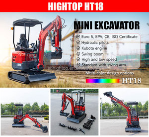 Mini-excavatrice chenillée chinoise d'occasion, double vitesse (haute/basse), 1,8 tonne, moteur EPA 5, modèle HT18 - Product Image 5