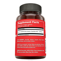 Offre Spéciale – Complément Alimentaire Certifié Halal Acétyl-L-Carnitine en Capsules Oblongues – Pour Adultes – 1 Comprimé par Jour aux Repas – 60 Capsules
