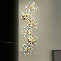 Applique murale moderne à LED avec prisme en verre K9, idéale pour les couloirs de chambre à coucher