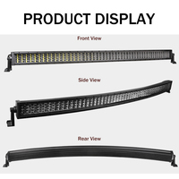 Barras de luz LED impermeables de 54 pulgadas y 416 vatios, haz combinado curvo de cuatro filas para techo superior de 12V para vehículos, nueva condición