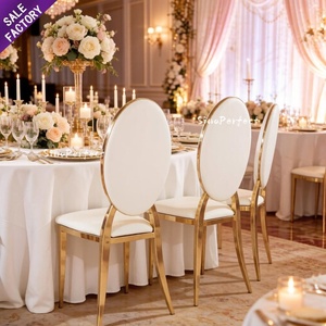 Wholesale Luxury Golden Good Quality Stainless Steel Hotel Party Wedding Banquet <b>Chair</b> for Lobby - Product Image 2