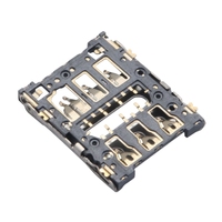 Connecteur de carte Nano SIM à charnière 7 broches 1.4H, support de type rabat avec broche CD et plateau femelle pour montre connectée et IoT