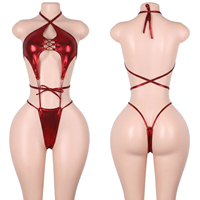 Tenues de danse exotiques, costumes de strip-teaseuse, lingerie sexy, strings pour femmes, vêtements de club, combinaisons à lacets pour festivals et raves, une pièce