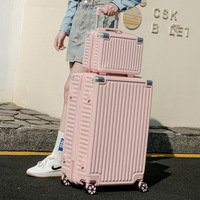 Valise à roulettes Eastshine 2026 Nouvelle Collection Tendance pour Étudiantes, Bagage à Fermeture Éclair en Cuir, Ensemble de 3 Pièces de Bagages de Voyage 24 et 26 Pouces