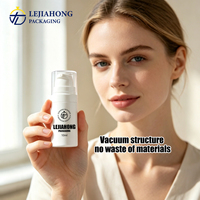 Mini flacon pompe sans air en PP, 5ml, 10ml, 15ml, contenant cosmétique de voyage sous vide pour lotion et sérum, finition de surface personnalisée