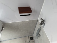Toilettes mobiles de luxe VIP, cabine de toilettes préfabriquée extérieure en panneaux sandwich d'acier, portable pour parc