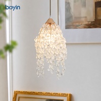 Nouvelle Lampe Suspendue en Verre LED Goutte d'Eau Style Français, Petite Suspension pour Balcon, Entrée, Bar, Couloir, Chambre