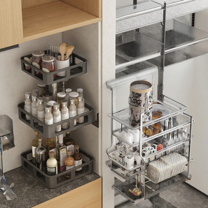 Étagère à Épices Rotative en Fil d'Acier au Carbone Supports de Rangement en Fer pour Évier de Cuisine Bureau ou Salle de Bain Accessoire Domestique Polyvalent - Product Image 4