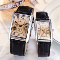 Nouvelle Montre Élégante Femme 2026, Bracelet en Cuir, Cadran Carré, Montres Assorties pour Couples, Montre Décontractée à Quartz