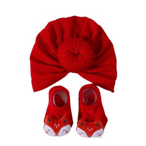 Ensemble bonnet et chaussettes tricotés pour nouveau-né Rain Elf Cross-Border Spring, style dessin animé, vente en gros - Product Image 5