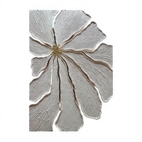 Yotree Tableau mural abstrait 3D peint à la main à l'huile sur toile, 24x36 pouces, encadré en bois, décoration rectangulaire suspendue (Blanc Café)