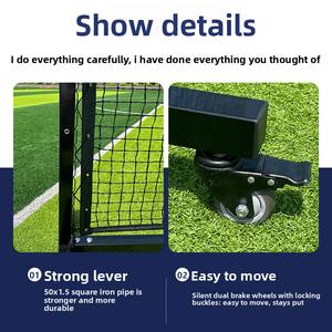 Tournament-grade heavy-duty pickleballnet met verstelbare, verplaatsbare en aanpasbare pickleballpalen - Product Image 3