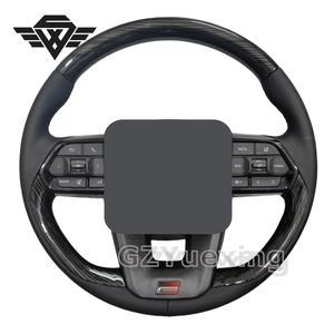 <span class=keywords><strong>Volant</strong></span> en bois de pêche noir piano pour Toyota Land Cruiser LC300 en cuir noir avec GR - Product Image 6
