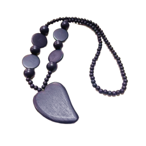 Collar de madera hecho a mano de moda personalizado, regalos novedosos, joyería, accesorios de moda, collar de cuentas de madera con cuentas pintadas - Product Image 2