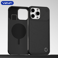 Étui de protection magnétique en cuir VAWI V-A02 au design exclusif Art Line pour iPhone 17 16 15 14 13 Pro Max avec fonction aromathérapie