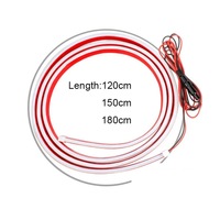 Haute luminosité voiture Led capot lumière feux diurnes Guide bande mince 1.2/1.5/1.8M 12V avec démarrage balayage Auto lumière décorative