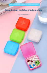 กล่องจัดเก็บยาสี่เหลี่ยมกล่องใส่ยาสำหรับเดินทางแบบ4ช่องกล่องใส่ยาเตือนความจำสำหรับใส่ยาประจำวัน - Product Image 5