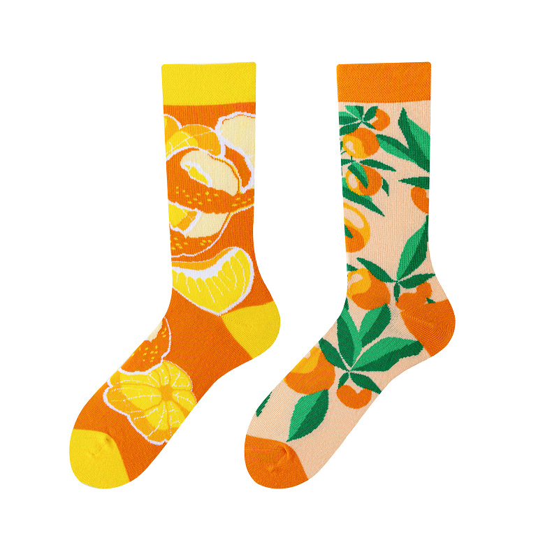 New Couple AB Custom Jacquard Socks Custom Design Combed Cotton Happy Socks Unisex