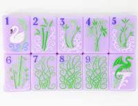 Meistverkaufte Fliederfarbene Pariser Mahjong-Steine, Einlagige Gravierte Spielsteine für Indoor-Kinderfeste, Elegante Unterhaltung