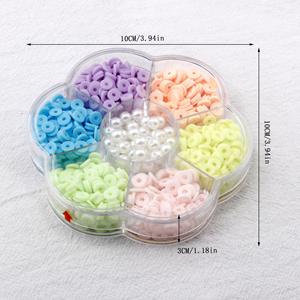 6 couleurs 1200 pièces <span class=keywords><strong>Heishi</strong></span> ABS perle disque plat <span class=keywords><strong>perles</strong></span> Kit fruits polymère argile <span class=keywords><strong>perles</strong></span> pour bracelet à bricoler soi-même fabrication de bijoux - Product Image 2