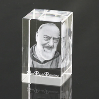 Cube de cristal gravé au laser 3D, bloc de verre vierge pour l'impression UV, objet de collection artistique