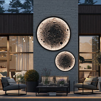 Applique murale LED Moon Dimmable Round 3D Moon Lamp Bedroom Night Light Wall Decor Lamps Indoor Light Modern LED Moon Wall Lamps