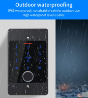 Lector de Huellas Dactilares Autónomo Tuya Wifi con Teclado Metálico Impermeable y Retroiluminado para Instalación Empotrada