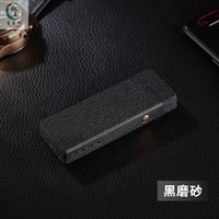Briquets électriques USB rechargeables en gros, bon marché, personnalisés, coupe-vent, en métal