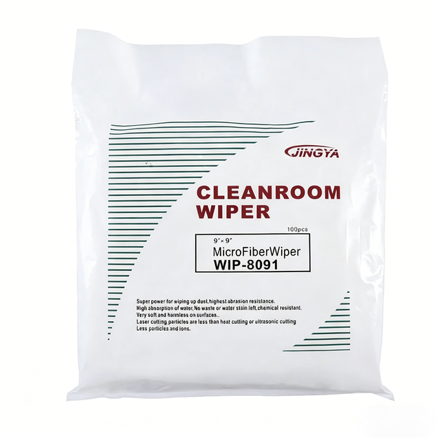 Hot Sale Jingya WIP-8091 Eco-Friendly Lint-Free Microfiber Cleanroom Wipers Low Dust Content for Electronic Lens Cleaning