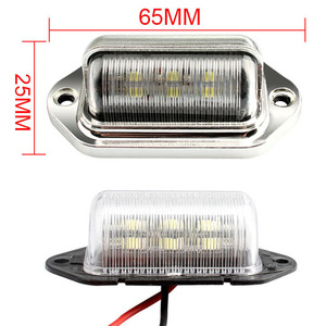 Yosovlamp 6LED Luz de matrícula de camión de alto brillo Luces laterales traseras universales para todos los vehículos 12-24V Accord X5 X6 City - Product Image 3