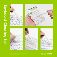 Kit de brosses de nettoyage pour clavier d'ordinateur en plastique transparent blanc, outil de nettoyage pour casque, brosses mignonnes pour essentiels de cuisine